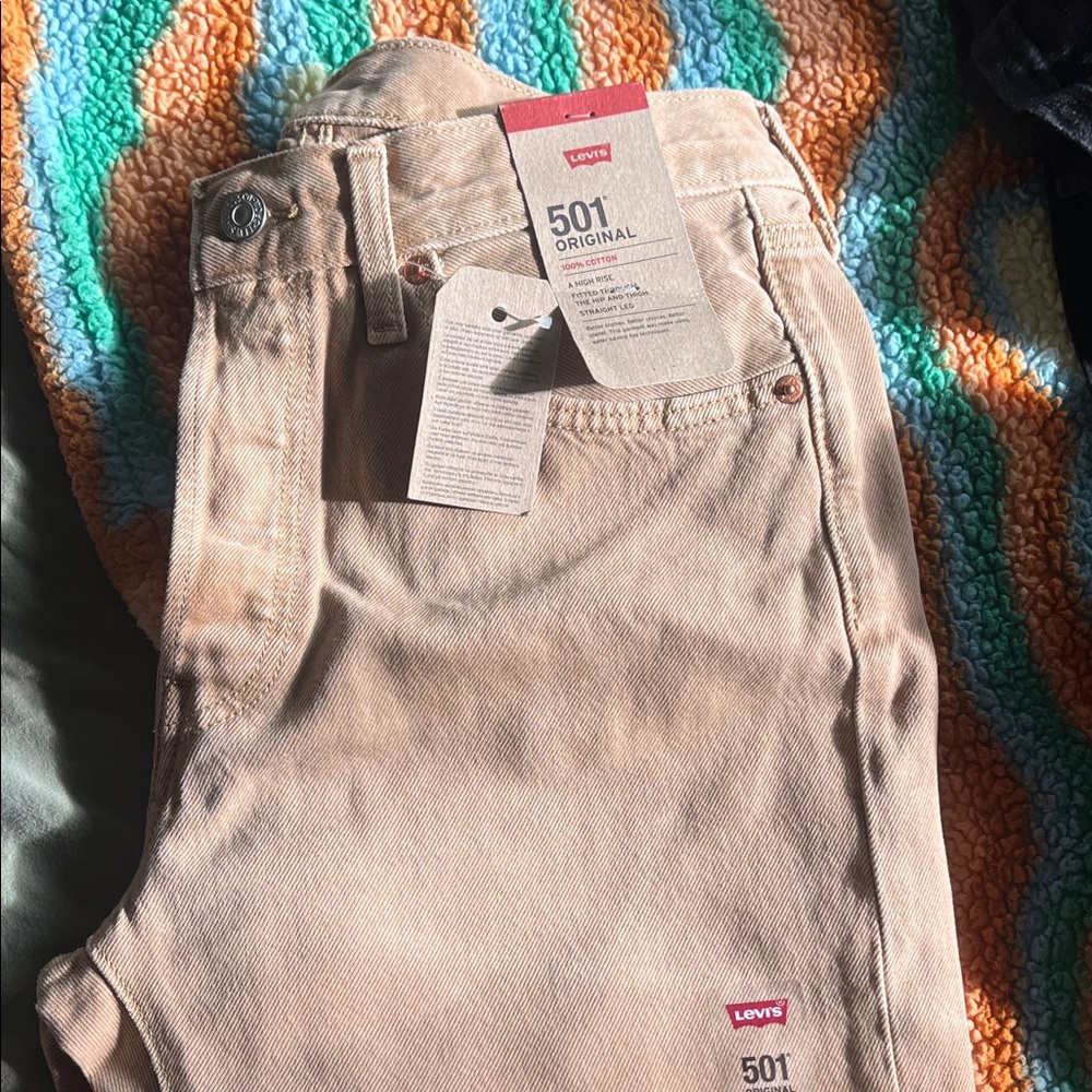Levi's 501 Original Beige Jeans